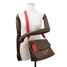 将图像加载到图库查看器中,LOUIS VUITTON Beaubourg scarletN40176 Damier Ebene Canvas