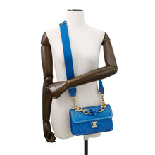 将图像加载到图库查看器中,CHANEL Sunset on the Sea Matelasse Single Flap Blue Caviar Leather