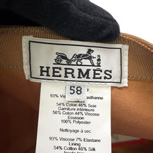 Load image into Gallery viewer, HERMES Cap《Tess》 Milan Jersey Size 58 Biscuit Rayon Polyurethane