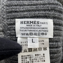 将图像加载到图库查看器中,HERMES Knit cap 《Heaven》 Size L Charbon / Flannel Cashmere99% Polyurethane1%