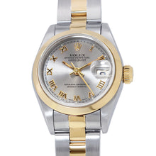 将图像加载到图库查看器中,ROLEX Datejust W26mm Stainless Steel K18YG Slate Dial69163