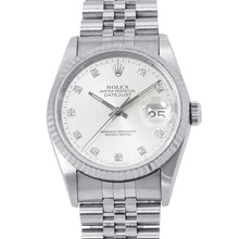 将图像加载到图库查看器中,ROLEX Datejust W36mm Stainless Steel K18WG Silver Dial16234G