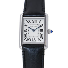 将图像加载到图库查看器中,CARTIER tank mast LM H33.7mm×W25.5mm Stainless Steel Leather Silver DialWSTA0059
