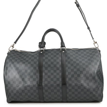 Load image into Gallery viewer, LOUIS VUITTON Keepall Bandouliere NoirN41413 Damier Graphite Size 55