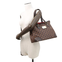 将图像加载到图库查看器中,LOUIS VUITTON Hampstead RedN51205 Damier Ebene Canvas Size PM