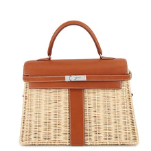 Load image into Gallery viewer, HERMES Kelly Picnic Natural/Fauve Rattan Barenia Leather Size 35