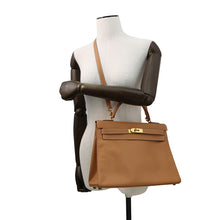 将图像加载到图库查看器中,HERMES Kelly Retourne Natural Chamonix Leather Size 32