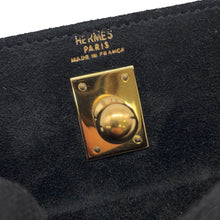 Load image into Gallery viewer, HERMES Kelly Clutch Black Doblis