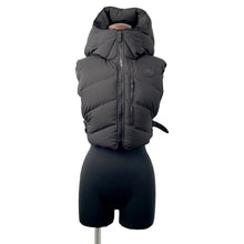 Load image into Gallery viewer, HERMES Sellier Patch Sleeveless Down Size 36 Black Polyester100%