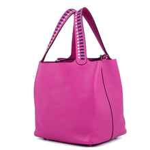 Load image into Gallery viewer, HERMES Picotin Lock Tresage de Cuir Magnolia/Blue Saphir/Craie Epsom Size MM