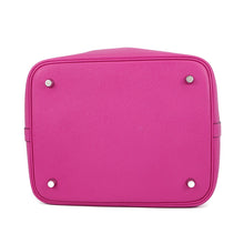 Load image into Gallery viewer, HERMES Picotin Lock Tresage de Cuir Magnolia/Blue Saphir/Craie Epsom Size MM