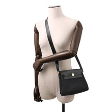 Load image into Gallery viewer, HERMES Herbag zip Black Toile Military Vache Hunter Leather Size Mini