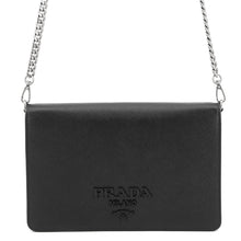 将图像加载到图库查看器中,PRADA Mini Bag Chain Shoulder Bag Black1BP018 Saffiano LeatherLeather