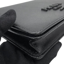 Load image into Gallery viewer, PRADA Mini Bag Chain Shoulder Bag Black1BP018 Saffiano LeatherLeather