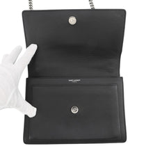将图像加载到图库查看器中,SAINT LAURENT PARIS Sunset Chain Bag Black442906 Leather Size Medium