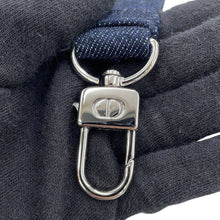 Load image into Gallery viewer, Dior Eyelet Detail Ladies D-JOY 2-Way Bag Navy Denim Size Medium