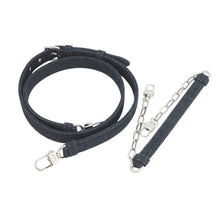 Load image into Gallery viewer, Dior Eyelet Detail Ladies D-JOY 2-Way Bag Navy Denim Size Medium