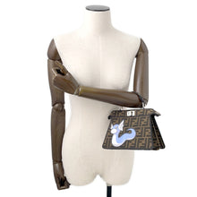 Load image into Gallery viewer, FENDI Peekaboo I See You Pokémon Collaboration Dratini Brown8BN335 Canvas Size Petit
