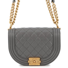 Load image into Gallery viewer, CHANEL Boy Chanel Shoulder Bag GrayAS3350 Caviar Leather