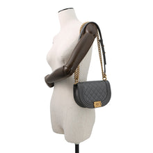 Load image into Gallery viewer, CHANEL Boy Chanel Shoulder Bag GrayAS3350 Caviar Leather