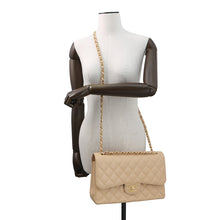 将图像加载到图库查看器中,CHANEL Matelasse ChainShoulder Bag BeigeA58600 Caviar Leather Size 30