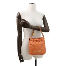 将图像加载到图库查看器中,CHANEL 22 Chain Bag OrangeAS3980 Lambskin Size Mini