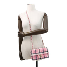 将图像加载到图库查看器中,CHANEL Matelasse Chain Shoulder Bag Pink Tweed Size 20