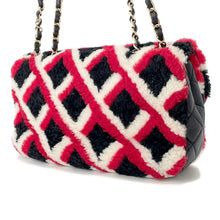 将图像加载到图库查看器中,CHANEL Matelasse ChainShoulder Bag Black/White/Red Mouton Lambskin