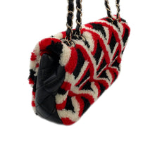 将图像加载到图库查看器中,CHANEL Matelasse ChainShoulder Bag Black/White/Red Mouton Lambskin