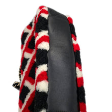 将图像加载到图库查看器中,CHANEL Matelasse ChainShoulder Bag Black/White/Red Mouton Lambskin