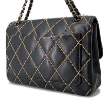 将图像加载到图库查看器中,CHANEL Wild Stitch ChainShoulder Bag Black Lambskin