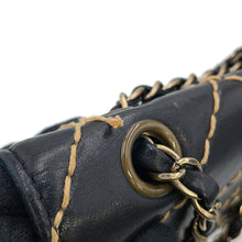 将图像加载到图库查看器中,CHANEL Wild Stitch ChainShoulder Bag Black Lambskin