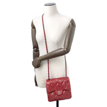 将图像加载到图库查看器中,CHANEL Matelasse ChainShoulder Bag Red Lambskin Size Mini