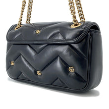 Load image into Gallery viewer, GUCCI GG Marmont Chain Shoulder Bag Black443497 Leather