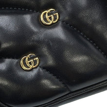 Load image into Gallery viewer, GUCCI GG Marmont Chain Shoulder Bag Black443497 Leather