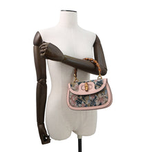 将图像加载到图库查看器中,GUCCI Nishijin-ori HOSOO Bamboo Handbag Pink675797 Leather Size Small