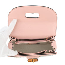 Load image into Gallery viewer, GUCCI Nishijin-ori HOSOO Bamboo Handbag Pink675797 Leather Size Small