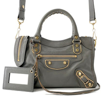 将图像加载到图库查看器中,BALENCIAGA Classic Metal Edge City 2-Way Bag Gray390160 Leather Size Mini