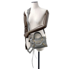 将图像加载到图库查看器中,BALENCIAGA Classic Metal Edge City 2-Way Bag Gray390160 Leather Size Mini