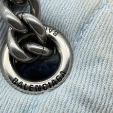 将图像加载到图库查看器中,BALENCIAGA Crash ChainBag Blue716393 Denim Size Medium