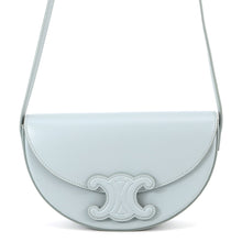 Load image into Gallery viewer, CELINE Cuir Triomphe Buzas Shoulder Bag Light Blue111233 Calf Leather
