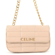 Load image into Gallery viewer, CELINE Mono Chrome Chain Shoulder Bag Beige111273EPZ Leather