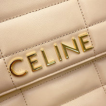 Load image into Gallery viewer, CELINE Mono Chrome Chain Shoulder Bag Beige111273EPZ Leather