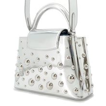 Load image into Gallery viewer, LOUIS VUITTON Capucines Metal Dots SilverM21634 Leather Size BB