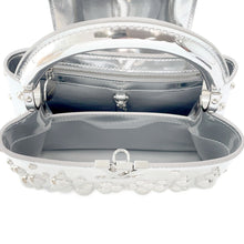 Load image into Gallery viewer, LOUIS VUITTON Capucines Metal Dots SilverM21634 Leather Size BB