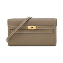 Load image into Gallery viewer, HERMES Kelly Wallet Long To-Go Etoupe Epsom