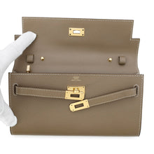 Load image into Gallery viewer, HERMES Kelly Wallet Long To-Go Etoupe Epsom