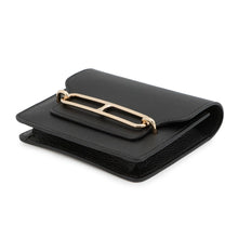 将图像加载到图库查看器中,HERMES Roulis Slim Wallet Black Chevre Myzore Goatskin