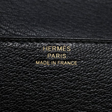 Load image into Gallery viewer, HERMES Roulis Slim Wallet Black Chevre Myzore Goatskin