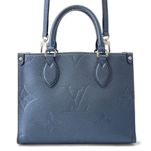 将图像加载到图库查看器中,LOUIS VUITTON Onthego Navy BlueM58956 Monogram Empreinte Leather Grain Leather Size PM